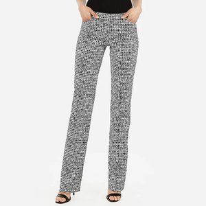Low Rise Barely Boot Houndstooth Editor Pant